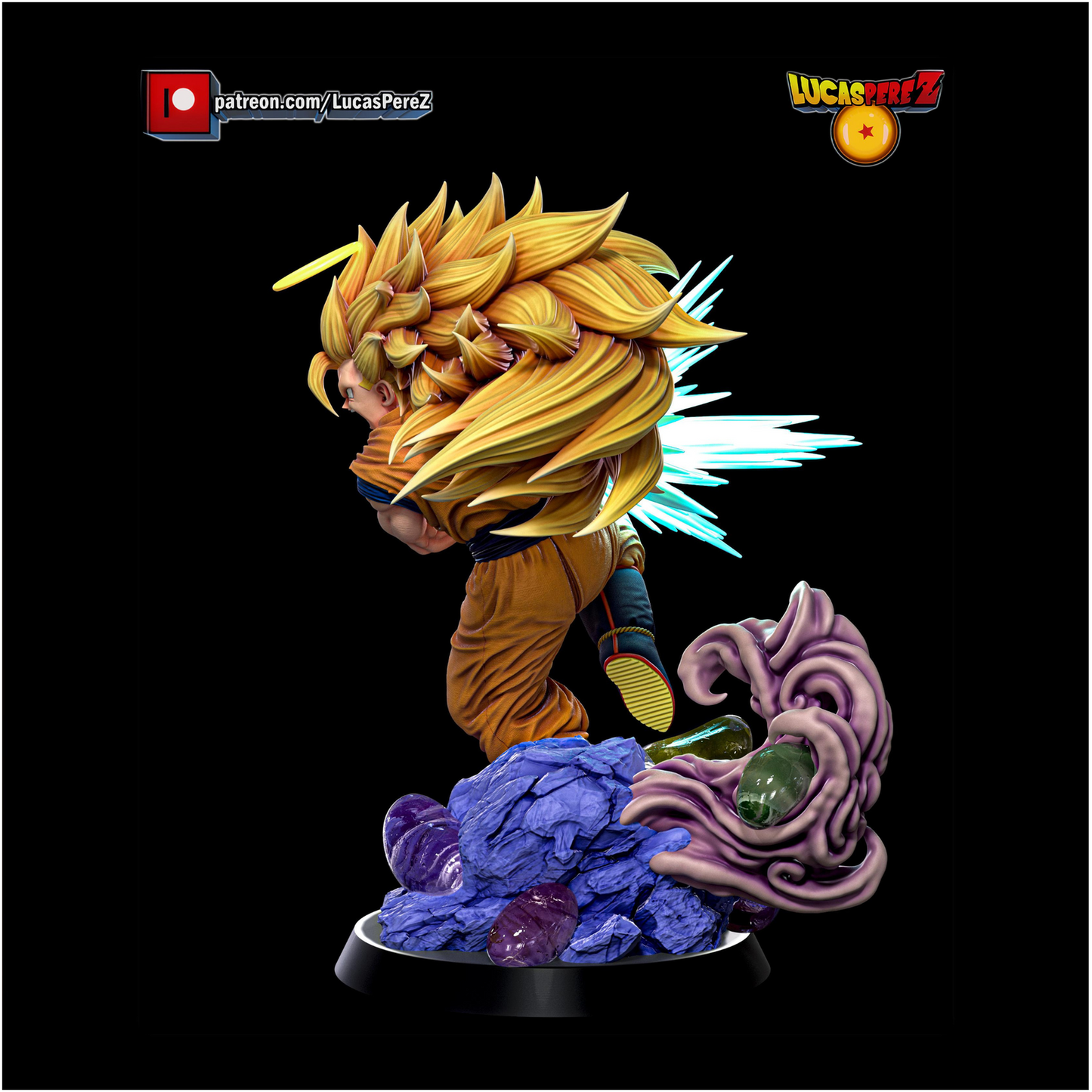 Figura 3D de Goku SSJ3 - Full3Dprint